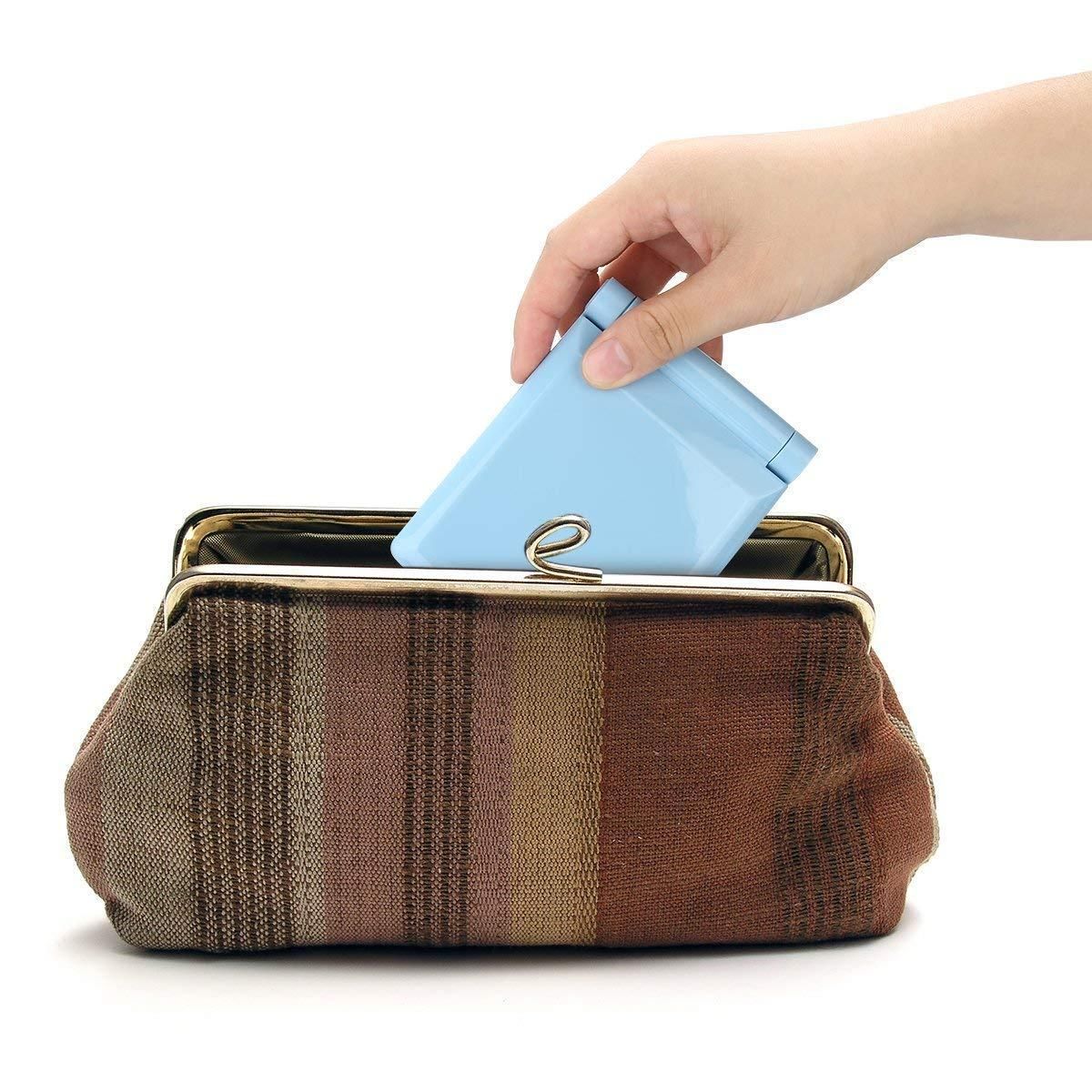 Small portable Folding Makeup Mirror with led Lights